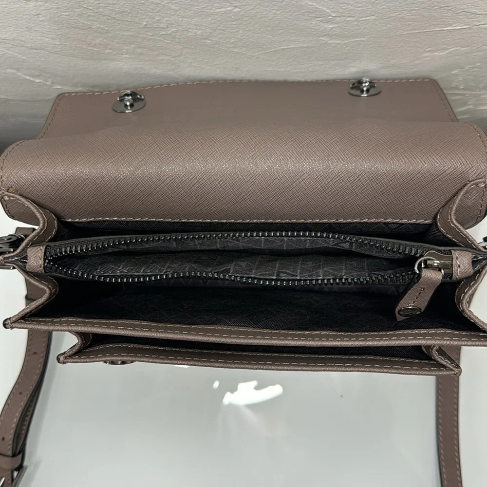 Botkier Cobble Hill grey leather double strap crossbody bag - Picture 8 of 15